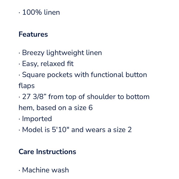 Vineyard Vines linen camp shirt size 14 NWT - Picture 4 of 9